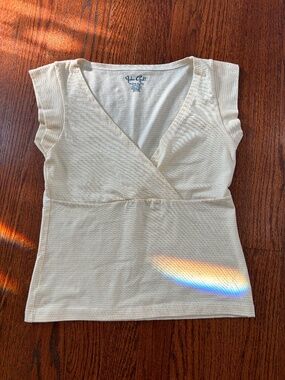 NWOT Brandy Melville Yellow Striped Amara Top